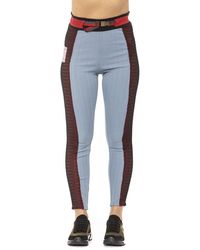 MR & MRS - Light Blue Cotton Leggings - Lyst