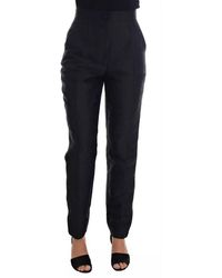Dolce & Gabbana - Floral Brocade High Waist Pants - Lyst