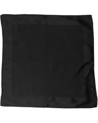 Dolce & Gabbana - Black Silk Square Handerkerchief Pocket Scarf - Lyst