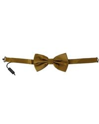 Dolce & Gabbana - Mustard 100% Silk Butterfly Papillon Bow Tie - Lyst