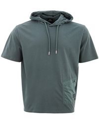 Armani Exchange - Half Sleeves Shirt With Hood - Lyst