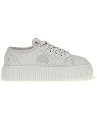 Miu Miu - White Polyamide Platform Sneakers - Lyst