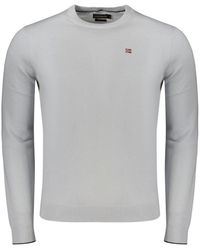 Napapijri - Gray Wool Men's Sweater - Lyst