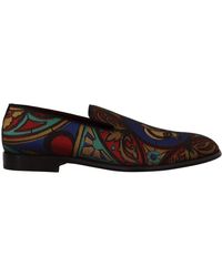Dolce & Gabbana - Jacquard Slide-On Loafer Slippers - Lyst
