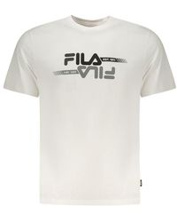 Fila - Bianco Cotton Men T - Lyst