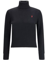 Ami Paris - Ami De Coeur Turtleneck Sweater - Lyst