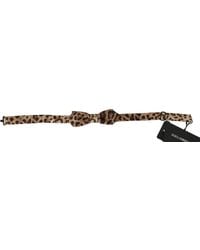 Dolce & Gabbana - Exquisite Silk Leopard Print Bow Tie - Lyst