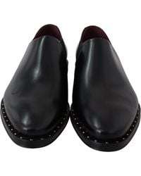 Dolce & Gabbana - Black Leather Dress Formal Loafers Shoes - Lyst