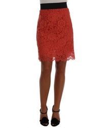 Dolce & Gabbana - Macramé Lace Pencil Skirt - Lyst