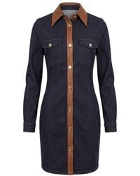 Trussardi - Blue Cotton Dress - Lyst