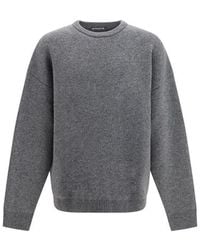 Balenciaga - Gray Wool Oves Aries Sweatshirt - Lyst