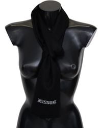 Missoni - 100% Wool Neck Wrap Fringes Logo Scarf - Lyst