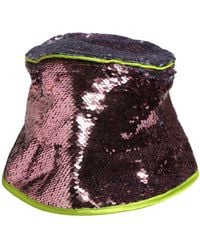 Dolce & Gabbana - Men Purple Sequined Bucket Fisherman Capello Hat - Lyst