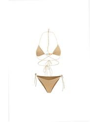 Oséree - Gold Polyamide Bikini - Lyst