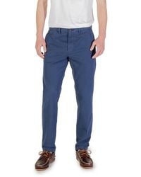 Borghese - Blue Cotton Skinny Pants - Lyst
