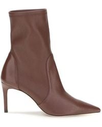 Stuart Weitzman - Brown Calf Leather Bos Taurus Ankle Boots - Lyst
