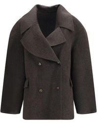Loulou de Saison - Brown Wool Oves Aries Full - Lyst