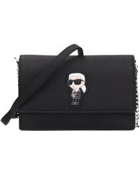 KARL LAGERFELD - Bags With Tracolla Icon Polyurethane And - Lyst