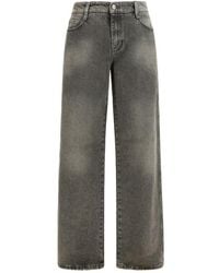Ermanno Scervino - Gray Cotton Relaxed Fit Jeans - Lyst