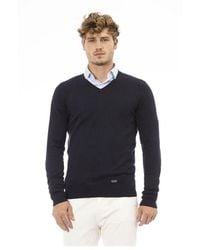 Baldinini - Blue Cashmere Sweatshirt - Lyst