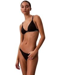 Calvin Klein - Black Recycled Polyester Bikini - Lyst