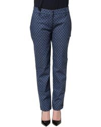 Dolce & Gabbana - Blue Polka Dotted Slim Fit Capri Denim Jeans - Lyst