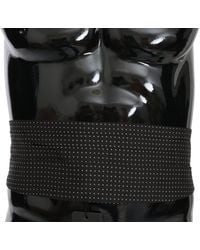 Dolce & Gabbana - Black Dotted Waist Belt Silk Cummerbund - Lyst