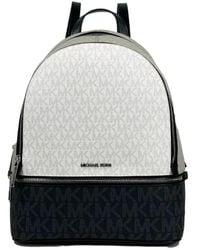 Michael Kors - Rhea Medium Pvc Backpack Bookbag Optic White Multi - Lyst