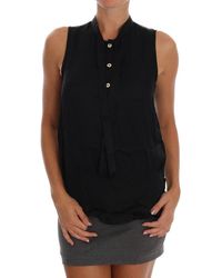Versace Jeans Couture - Sleeveless Viscose Blouse Top - Lyst