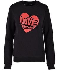 Love Moschino - Black Cotton Sweatshirt - Lyst