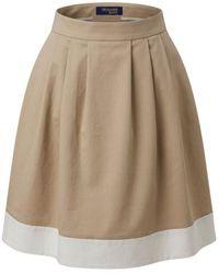 Trussardi - Beige Cotton Skirt - Lyst