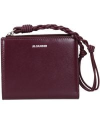 Jil Sander - Red Leather Wallet - Lyst