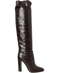Dolce & Gabbana - Exotic Leather Heels High Boots Shoes - Lyst