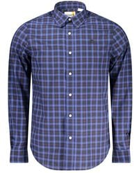 Timberland - Blu Cotton Men Shirt - Lyst