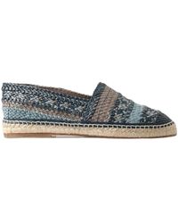 Dolce & Gabbana - Leather Buffalo Espadrille Shoes - Lyst