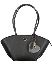 Guess - Black Polyurethane 's Handbag - Lyst