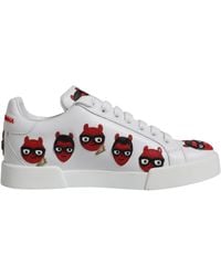 Dolce & Gabbana - Devil Face Portofino Sneakers Shoes - Lyst