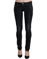 Acht - Blue Washed Low Waist Skinny Denim Slim Trouser - Lyst
