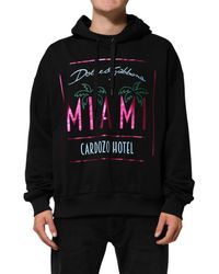 Dolce & Gabbana - Printed Hooded Sweatshirt Sweater Clothing - Lyst