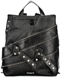 Desigual - Black Polyurethane 's Backpack - Lyst