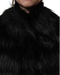 Dolce & Gabbana - Acrylic Faux Fur Sleeveless Vest Jacket Modacrylic Polyester Clothing - Lyst