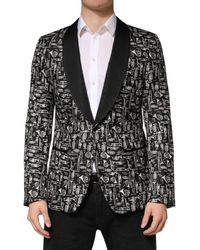 Dolce & Gabbana - Black Jazz Club Silk Single Breasted Blazer - Lyst