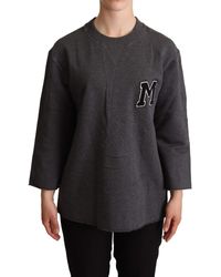 Dolce & Gabbana - Gray Embroidered Pullover Sweater - Lyst