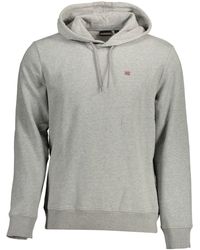Napapijri - Gray Cotton Sweater - Lyst
