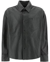 Ami Paris - Nappa Leather Overshirt - Lyst