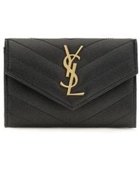 Saint Laurent - Black Calf Leather Bos Taurus Wallet - Lyst