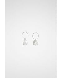 Jil Sander - Silver Fibres Earrings - Lyst