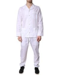 Dolce & Gabbana - Cotton Shirt Pants Pajama Set Sleepwear - Lyst