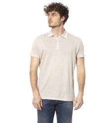 DISTRETTO12 - Beige Cotton Polo Shirt - Lyst