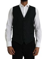 Dolce & Gabbana - Wool Waistcoat Dress Formal Vest - Lyst